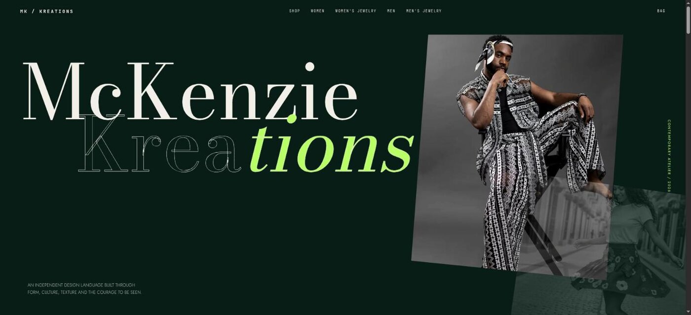 McKenzie Kreations fashion atelier website